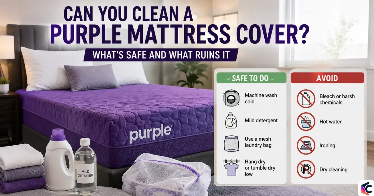 can you clean a purple mattress cover